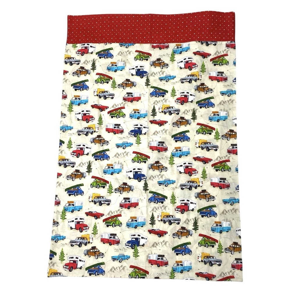 Retro Camper Print Pillowcase Handmade Standard Novelty Gone Camping Travel‎ VW - Picture 5 of 5
